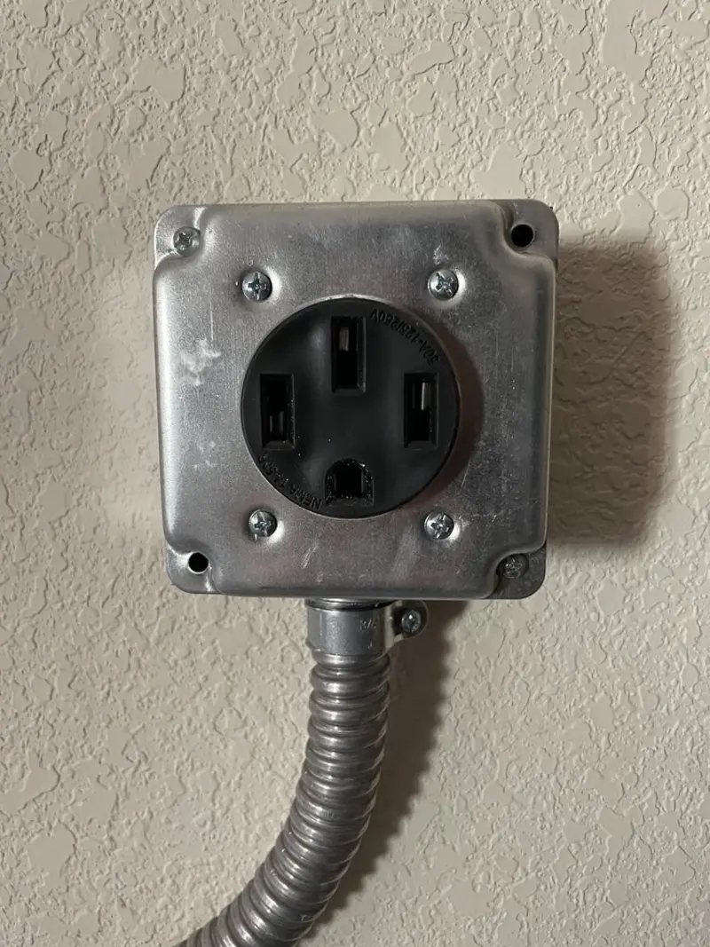 NEMA 14-50 outlet installed for Smart Home Electrical in Wilmington